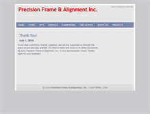 Tablet Screenshot of precisionframe.com